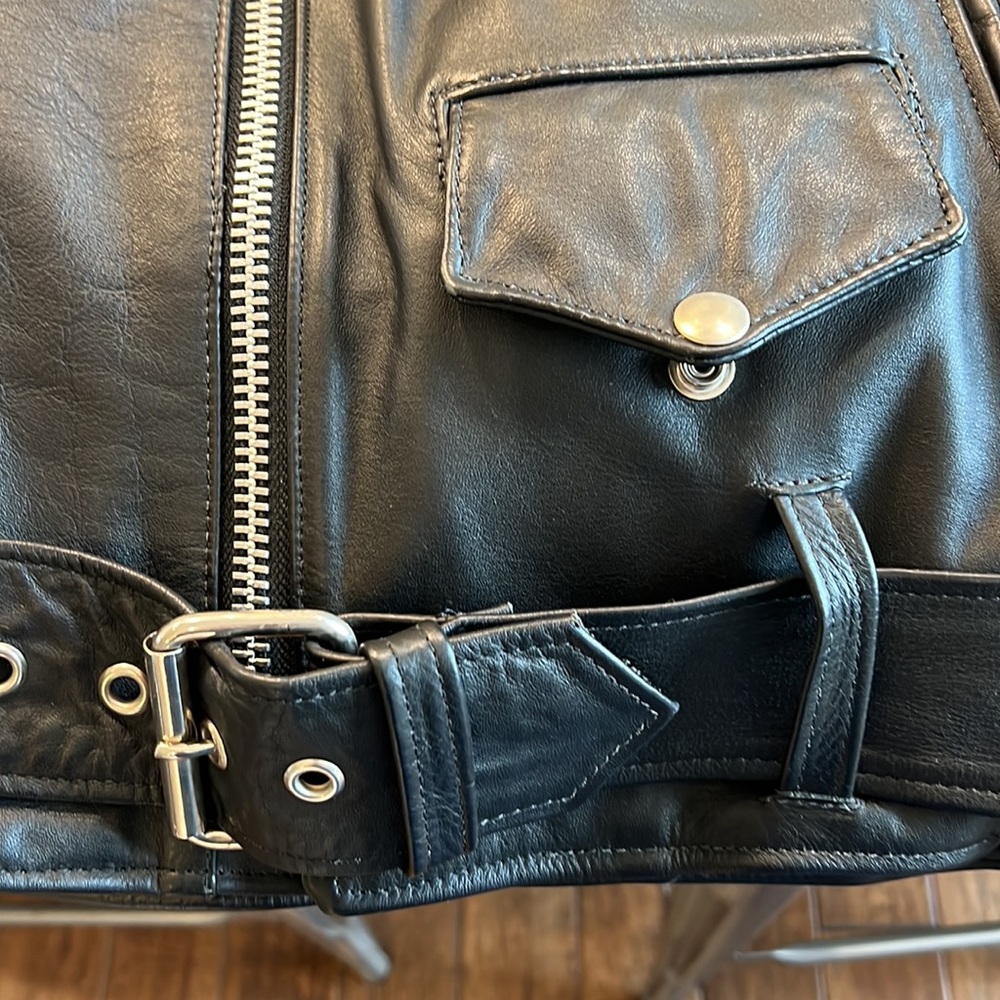 Leather Motorcycle Jacket - Picture 5 of 6